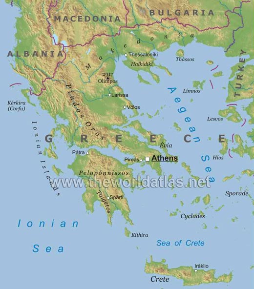 map of greece and islands. Greece Map. About Greece: