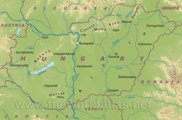 Hungary Geographical Map