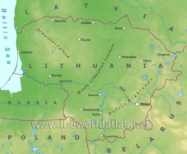 map of lithuania in europe. World map > Europe > Lithuania